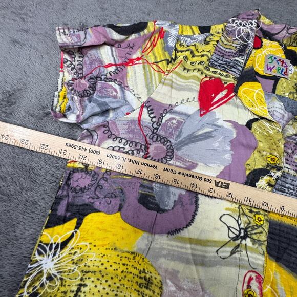 Vintage Jams World Sweet Honey Button Up Valentines Shirt Womens S Art Floral - Picture 5 of 6